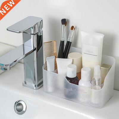 Plastic Makeup Storage Box Bathroom Cosmetic Organizer Deskt