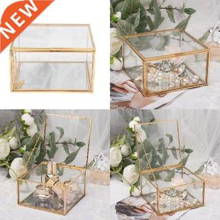 Glass Jewellery Transparent Ring Box Room