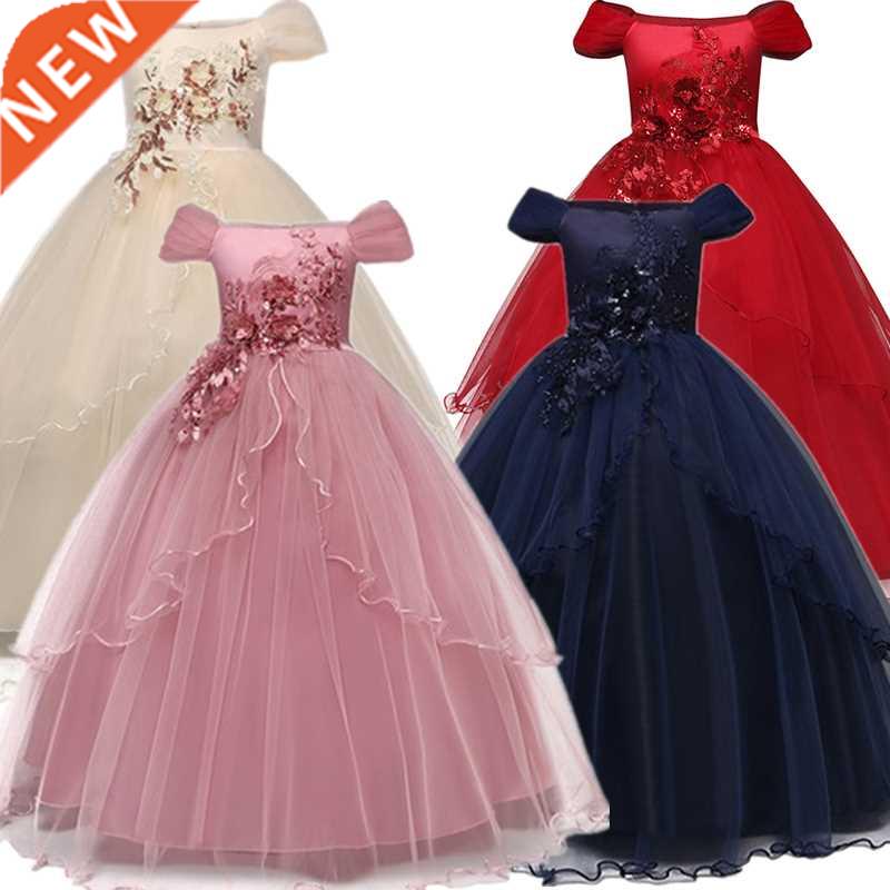 Navy Blue Girls Dress Formal Evening Children's Costume Teen