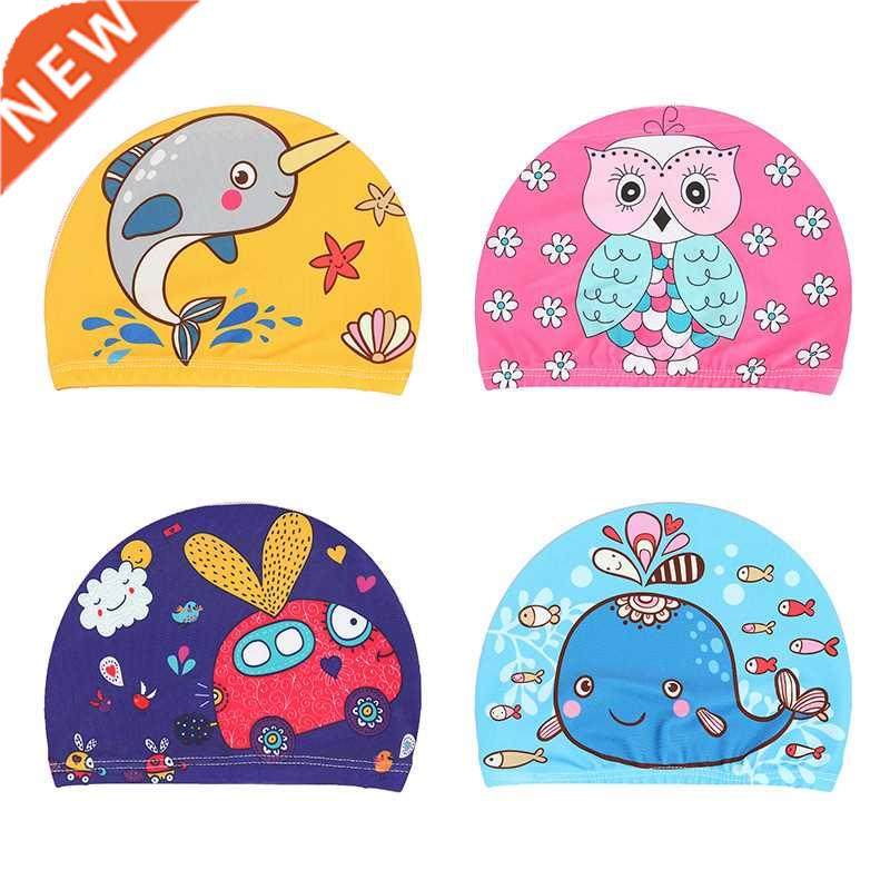 Swimming Cap for Children Elastic Fabric Cute Cartoon for Lo
