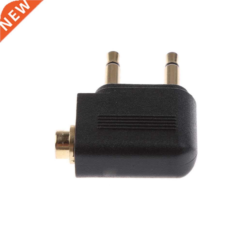 3.5mm to 2 x 3.5mm Gold Plated Airline Airplane Earphone Hea