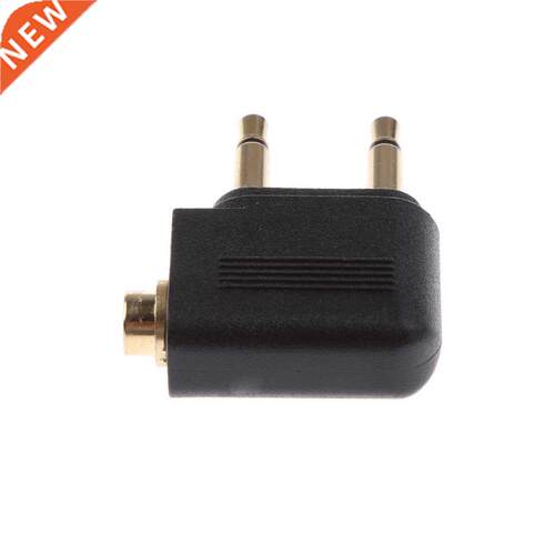 3.5mm to 2 x 3.5mm Gold Plated Airline Airplane Earphone Hea