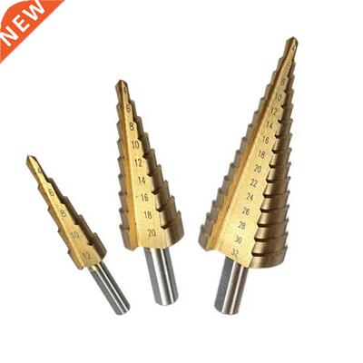 3pcs 4-12/20/32mm Step Cone Tringulr Shnk Coted Bit Cut