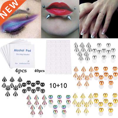 Stanless Steel Fake Percng Stud Set Fake Nose Rng Stud