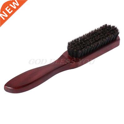 Hair Brush Wood Handle Boar Bristle Beard Comb Styling Detan