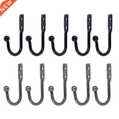 5pcs Wall Door Bath Single Prong Coat Hook Hanger Furniture