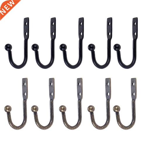 5pcs Wall Door Bath Single Prong Coat Hook Hanger Furniture