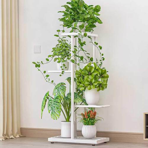 4Tier Metal Potted Plant Stand Flower Pot Flower Display Rac