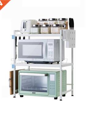 Retractable kitchen shelf, microwave oven shelf, double