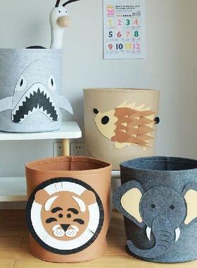 Felt Animal Tiger Storage Bag For Kids Toys Clothes Lion