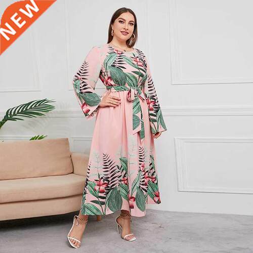 Xl-5xl large size fat MM waist long dress大码胖MM女士连衣裙