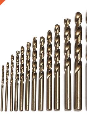 15pcs Cobalt Twist Drill Bits M35 HSS-Co Steel Straight Shan