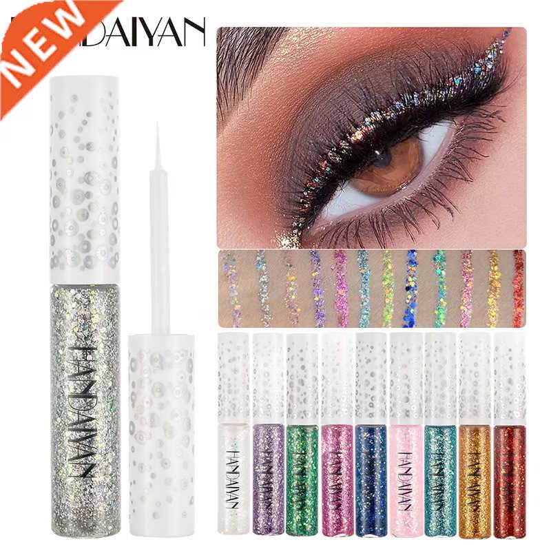 New 12 Colors Diamond Glitter Liquid Eyeliner Durable Waterp