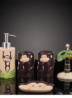 Creative monkey five piece bathroom suite bathroom wash