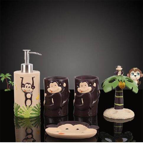 Creative monkey five piece bathroom suite bathroom wash