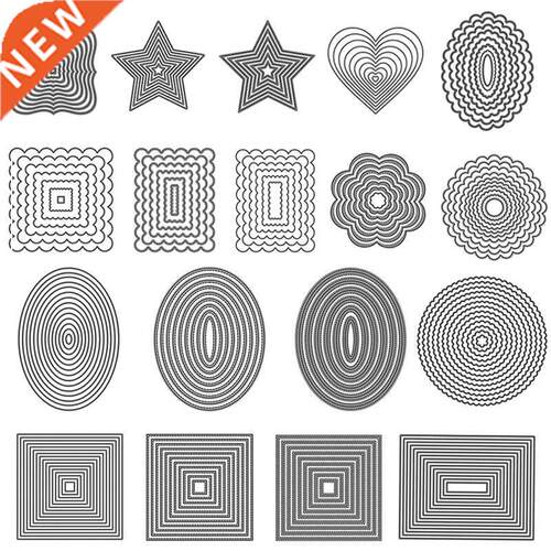 Basic Frames Metal Cutting Dies Rectangle Square Round Oval