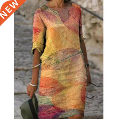 2021 Printed Loose Stin Night Dress Women's Fshion Csul