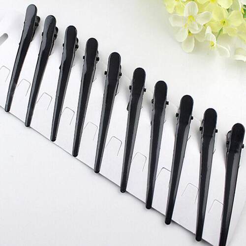 Hot 10 Pcs/lot  Black Metal Single Prong Hairstyle Alliga