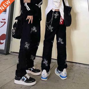 Rhinestone Cross Jeans Womens Sreetwear Women and Men rendy