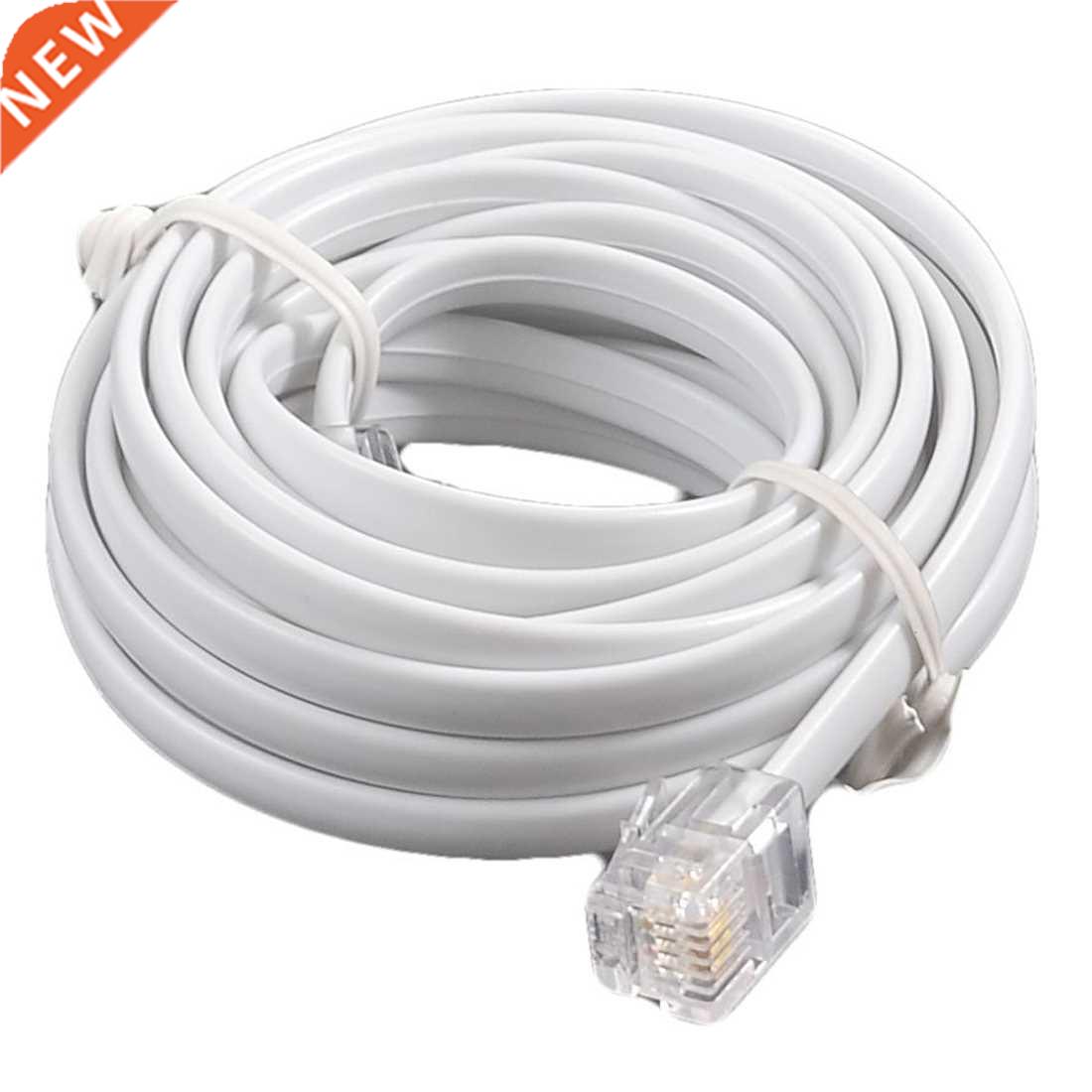 Plug Adapter Cable4P4C RJ11 to RJ1 telephone cable White
