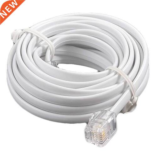 Plug Adapter Cable4P4C RJ11 to RJ1 telephone cable White