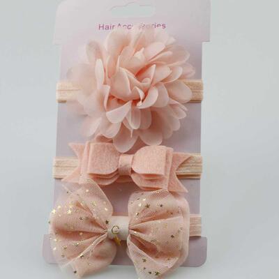 3Pcs Baby Elastic flower headband Headbands Hair Girls Bebe