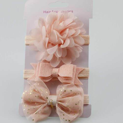 3Pcs Baby Elastic flower headband Headbands Hair Girls Bebe
