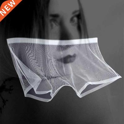 Men's Underwear Transparent Boxers Bulge Ice Silk See Throug