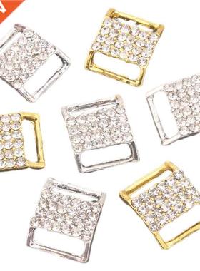 Metal Buckles With Rhinestone For Bikini Bra Decoration