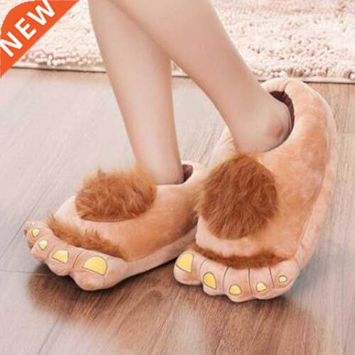 Women Men Plush Slipper Big Feet Creative Men And Women Slip