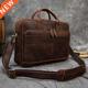 Leather Retro Laptop Handbags Bag MAHEU Briefcase Genuine