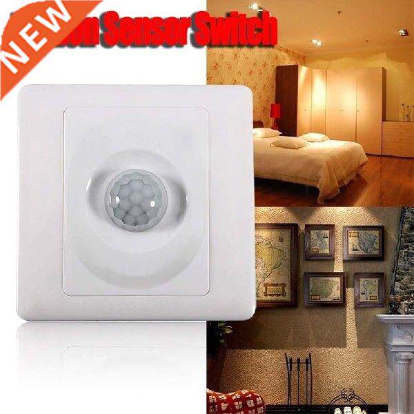 220V Automatic Infrared PIR Body Motion Sensor Switch Wall