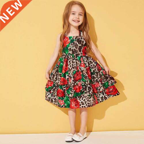 2022 Little Kids Dresses Summer Girl Dress 2T 4T 6T Sleevele
