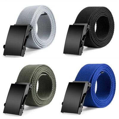 2022 5 Colors 110x3.8cm Military Web Belt Metal Roller Buck