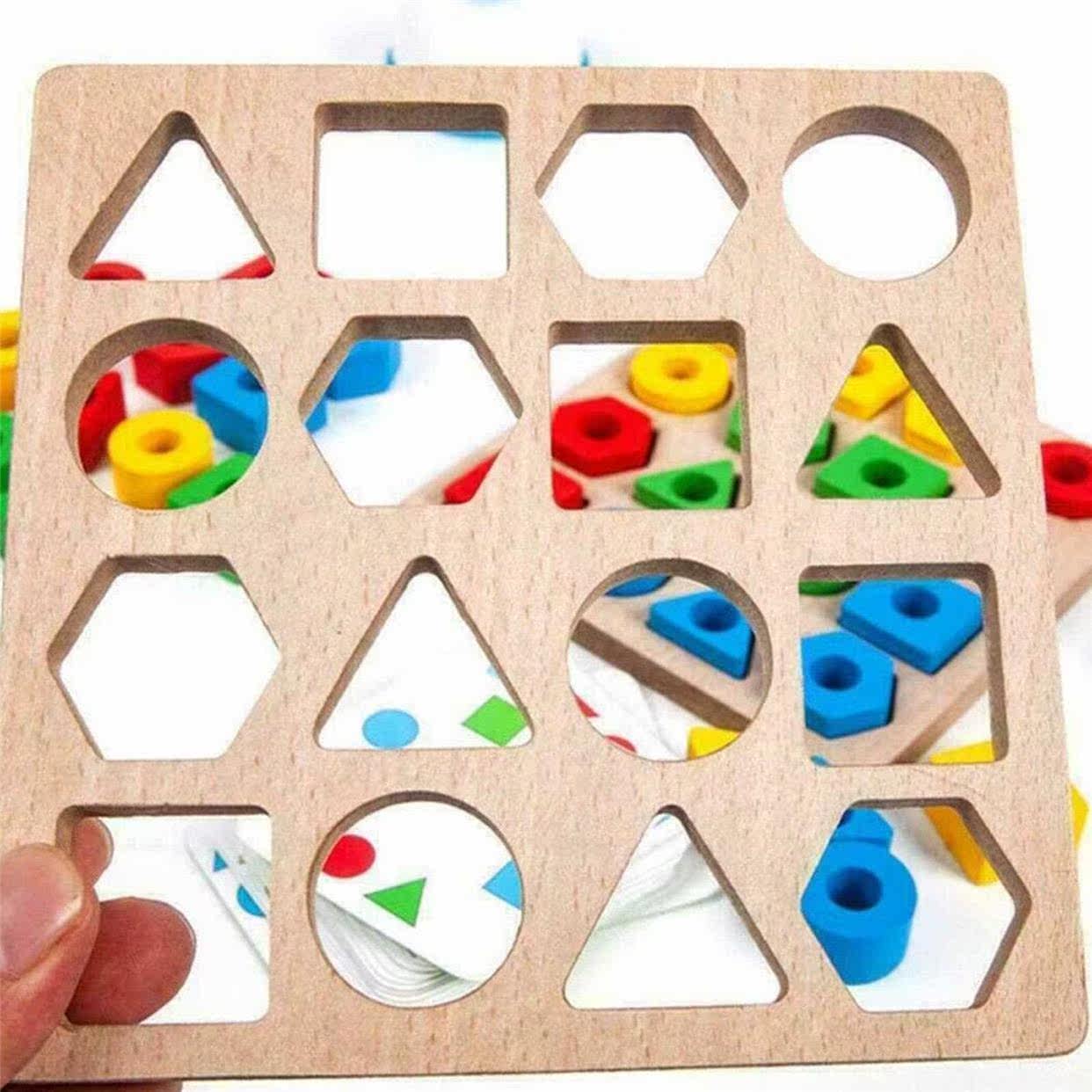 Shape Color Geometric Matching Game Montessori Educational L
