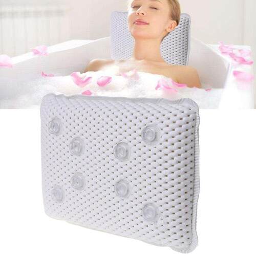 29x20cm Non-slip Bathtub Pillow Soft Bath SPA Headrest Water