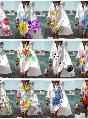 beach blouse cover up for Dress Women Dresses fat plus size
