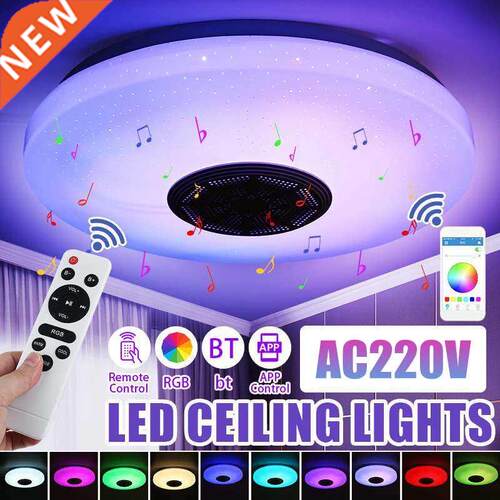 220V Modern RGB LED Ceiling Light Home Lighting Remote APP C