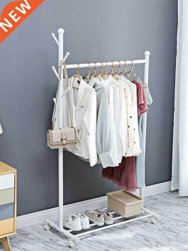 Clothes Rack Floor Bedroom Mobile Simple Hang the Clothes