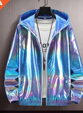 Summer Colorful Shiny Sunscreen Clothing for Men and Women C