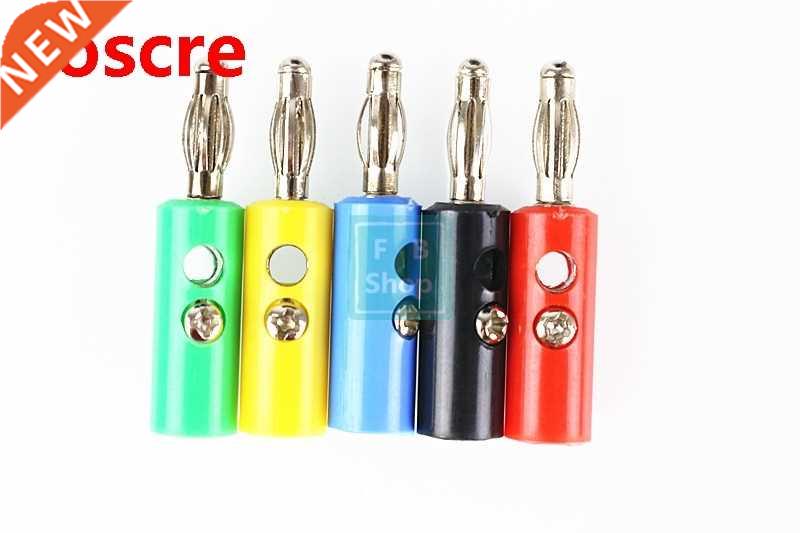 5pcs 4 Banana Plug Connector Jack Screw-type Banana Head B