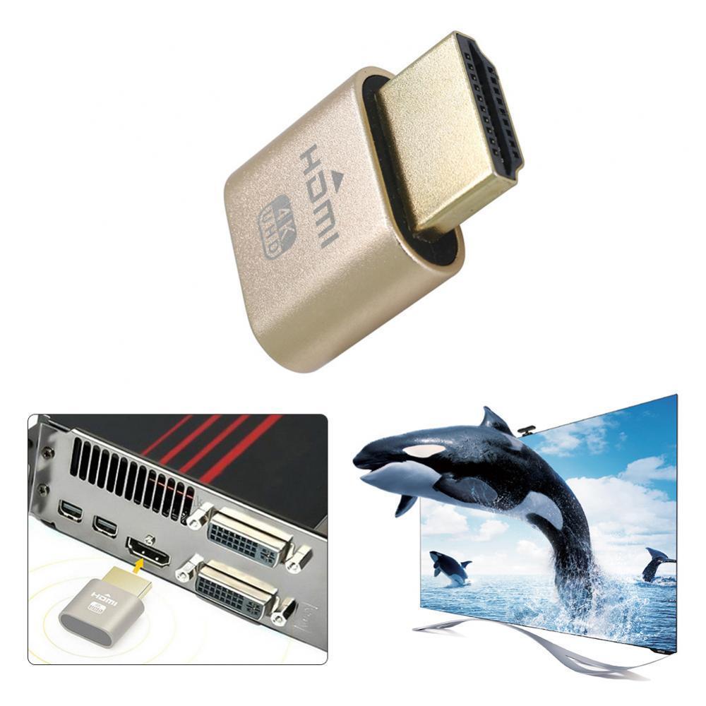 4K 3840x2160 60Hz Virtual HDMI-compatible EDID Dummy Plug He