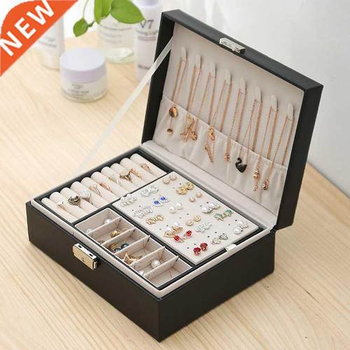 2020 New Double-Layer Velvet Jewelry Box European Jewelry St