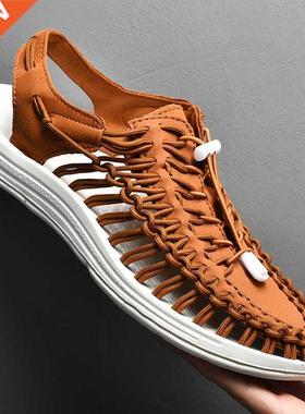 Large Size Men's Roman Sandals Baotou Beach Shoes Summer Cas