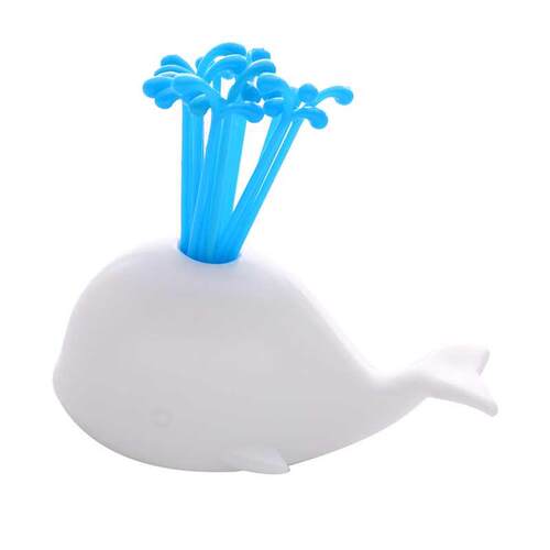1Set Creative Whale Fruit Fork Cake Dessert Salad Sticks
