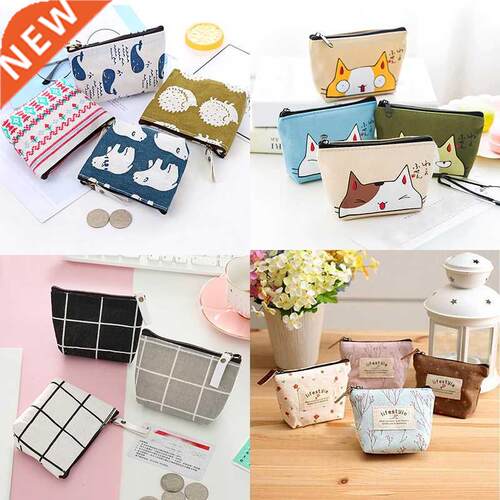 Cute Cartoon Animal Fruit Print Coin Purse Women Girl Kids S