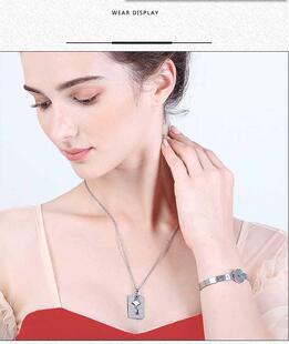 Concentric Lock Key Bracelet Non-Fading Love Jewelry Set Va