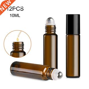12 Pcs 5ml/10ml Mini Empty Perfume Glass Roll On Bottle Esse