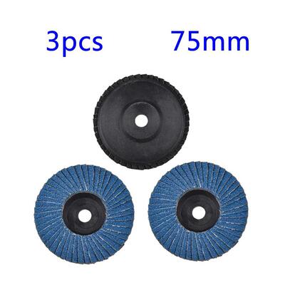 3Pcs 75mm Grinding Disc 80 Grit Flat Flap Grinding Wheel Woo