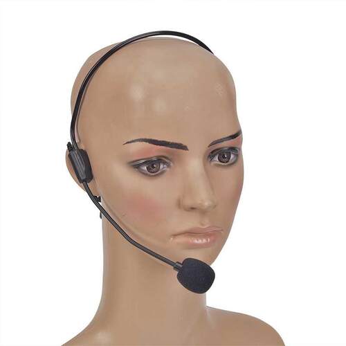 Portable Headset Microphone Wired 3.5mm Moving Coil Earphone